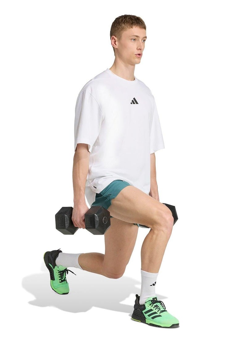 اديداس تيشيرت أوفرسيز أبيض بأكمام قصيرة للرجال - Image 5